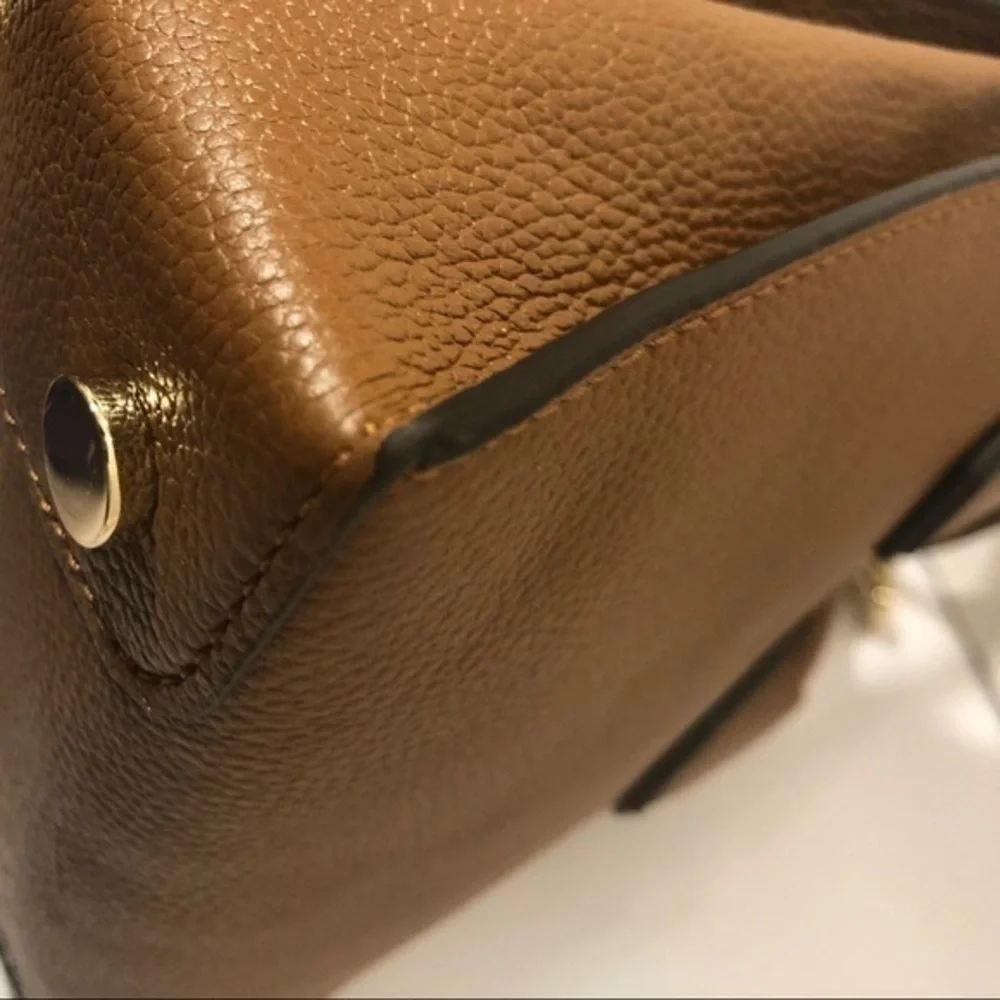 Michael Kors brown leather mini convertible bag